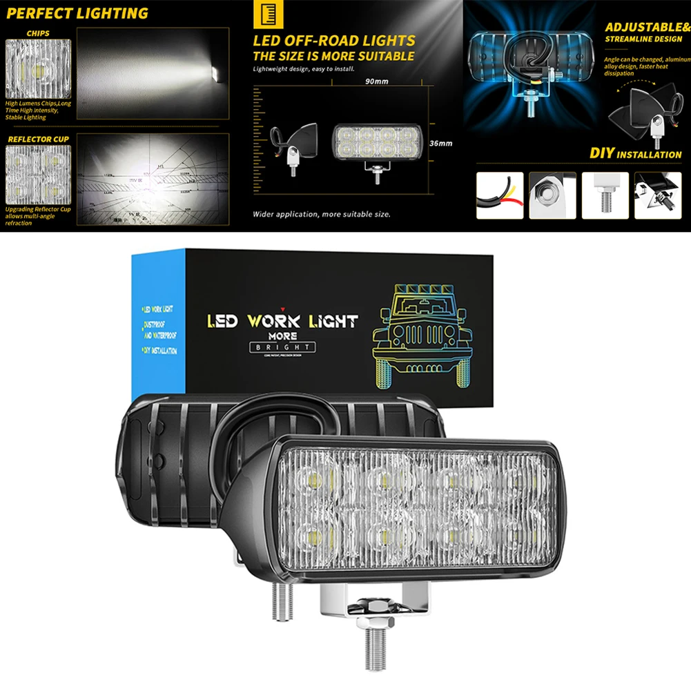 Universal 9-30V Led Work Light Bar Floodlight 24W Headlight Car Motorcycle Off-road Vehicle Truck Working Lamp Headllamp
Universal 9-30V Led Work Light Bar Floodlight 24W Headlight Car Motorcycle Off-road Vehicle Truck Working Lamp Headllamp