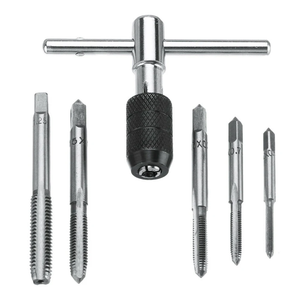 6PCS/Set Tap Drill Wrench Tapping Threading Tool M3-M8 Screwdriver Tap Holder Hand Tool Thread Metric Plug Tap Screw Taps
6PCS/Set Tap Drill Wrench Tapping Threading Tool M3-M8 Screwdriver Tap Holder Hand Tool Thread Metric Plug Tap Screw Taps