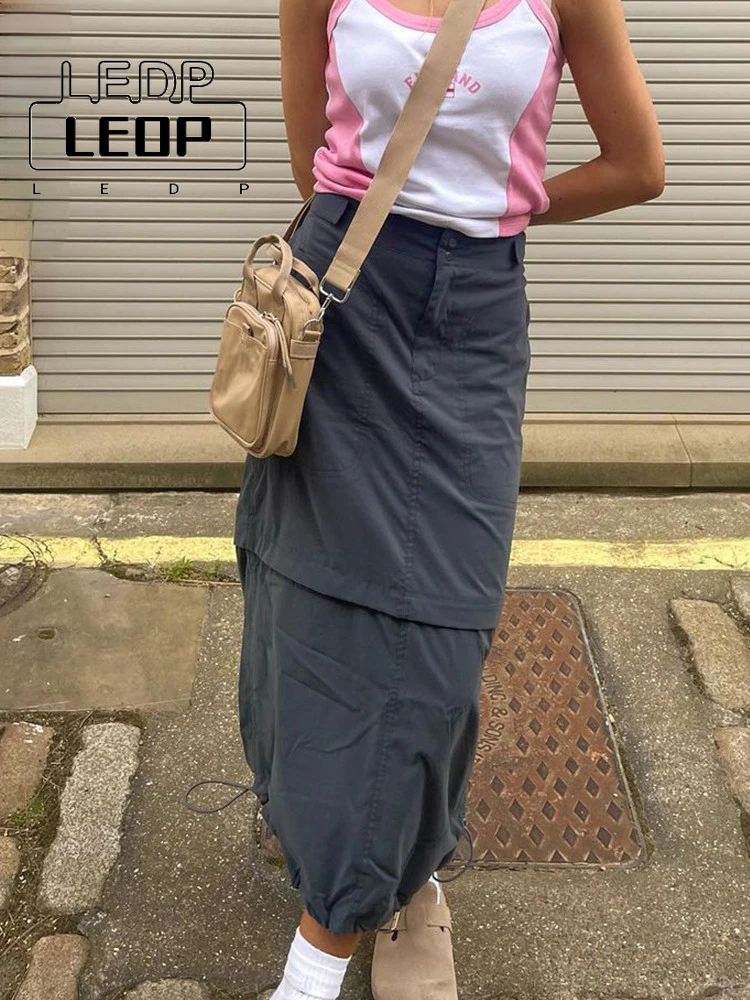 LEDP Pant Women's Casual Loose Size Workwear Skirt Women's Big Pocket Streetwear Drawstring Hem Low Waist Hippie Maxi Dress Y2K 
LEDP Pant Women's Casual Loose Size Workwear Skirt Women's Big Pocket Streetwear Drawstring Hem Low Waist Hippie Maxi Dress Y2K