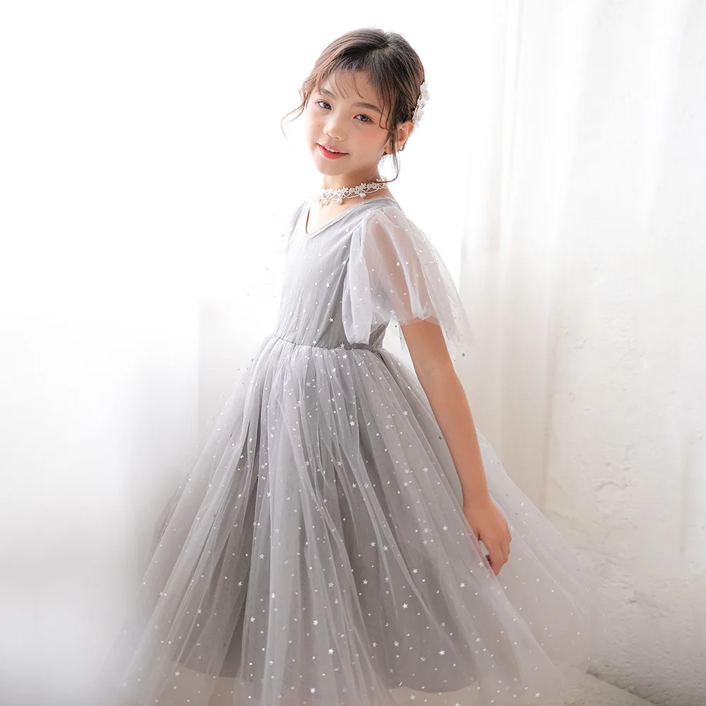 4-12 Years Children Girls Party Dress Princess Solid Star summer Dresses
4-12 Years Children Girls Party Dress Princess Solid Star summer Dresses