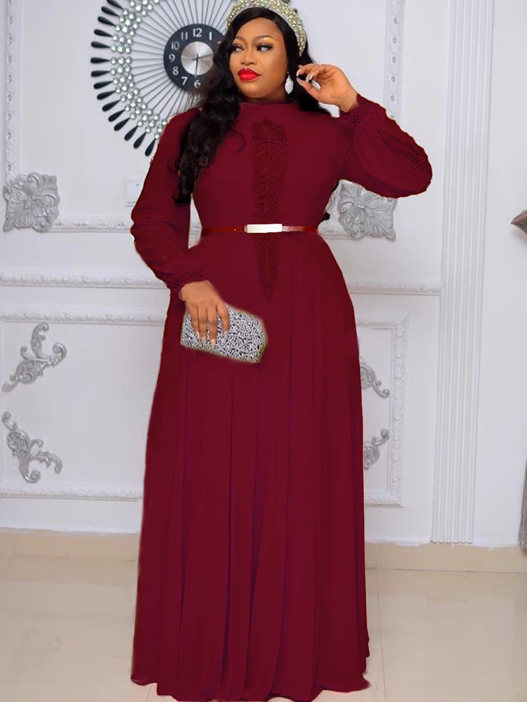 African Women Long Dresses with Sashes 2023 Long Sleeve Robes Fashion Appliques Elegant Office Lady African Party Dress Vestidos
African Women Long Dresses with Sashes 2023 Long Sleeve Robes Fashion Appliques Elegant Office Lady African Party Dress Vestidos