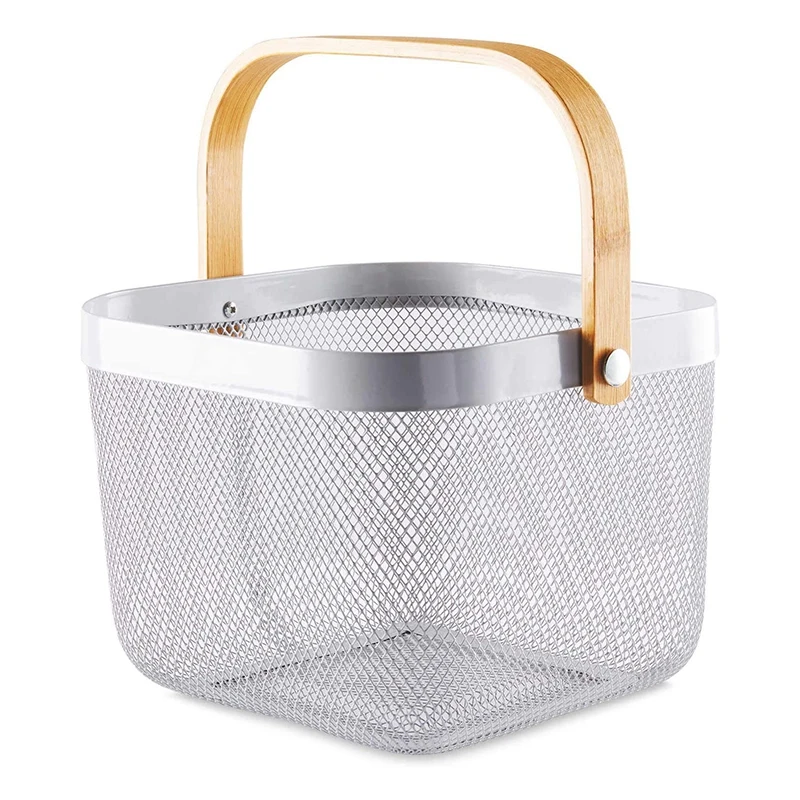 Storage Basket With Wood Handle For Kitchen Home,Metal Wire Fruits Picnic Organiser,Mesh Steel Basket
Storage Basket With Wood Handle For Kitchen Home,Metal Wire Fruits Picnic Organiser,Mesh Steel Basket