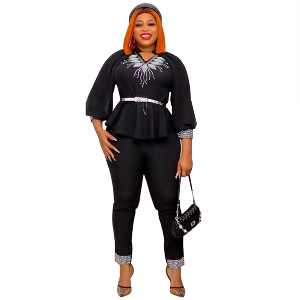African Frican Dashiki Two Piece Sets Tops Pants Women Turkey Muslim Abaya Abaya Ramadan Moroccan Kaftan Islamic Clothing Sets
African Frican Dashiki Two Piece Sets Tops Pants Women Turkey Muslim Abaya Abaya Ramadan Moroccan Kaftan Islamic Clothing Sets
