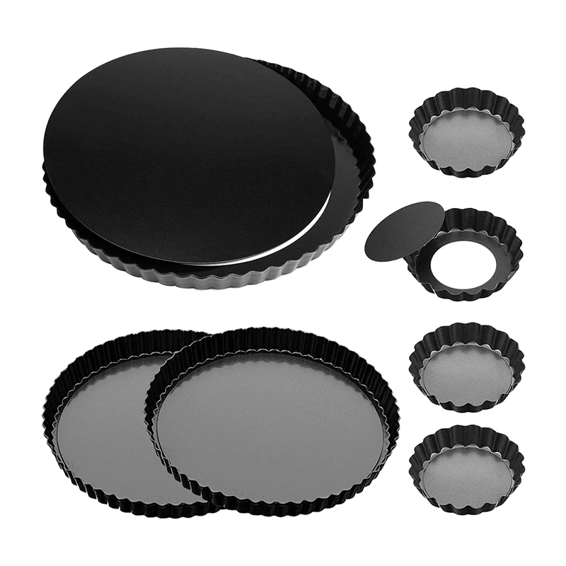 Promotion! 7Pcs Quiche Tart Pans,11 Inch 9 Inch 4 Inch Pie Pan with Removable Bottom&Non-Stick Surface for Kitchen Cooking Bakin
Promotion! 7Pcs Quiche Tart Pans,11 Inch 9 Inch 4 Inch Pie Pan with Removable Bottom&Non-Stick Surface for Kitchen Cooking Bakin