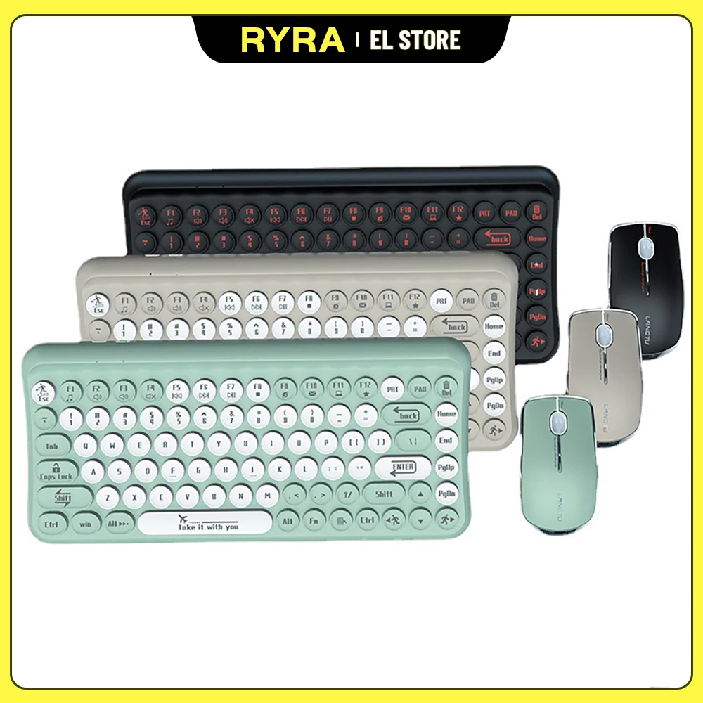 

RYRA Механическая Беспроводная Офисная Клавиатура Мышь Набор 104 клавиш для Windows ПК совместимая Портативная USB клавиатура светодиодный ная подсветка