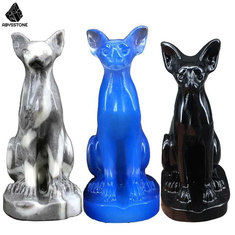 Natural Stones Cat Figurines Crystal White Jade Bastet Ornaments Obsidian Blue Opal Quartz Home Decoration Living Room Decor Kid
Natural Stones Cat Figurines Crystal White Jade Bastet Ornaments Obsidian Blue Opal Quartz Home Decoration Living Room Decor Kid