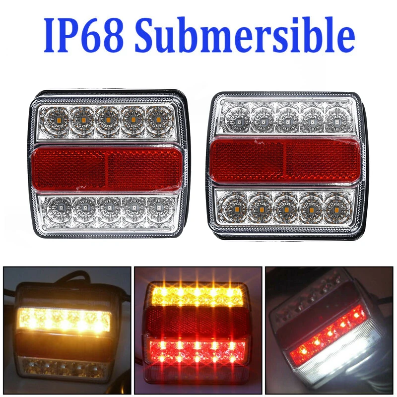 Parts Replacement IP68 2Pcs Rear Left Right LED Submersible Tail Lights Trailer Kit Boat Marker Truck Waterproof 12V Useful
Parts Replacement IP68 2Pcs Rear Left Right LED Submersible Tail Lights Trailer Kit Boat Marker Truck Waterproof 12V Useful
