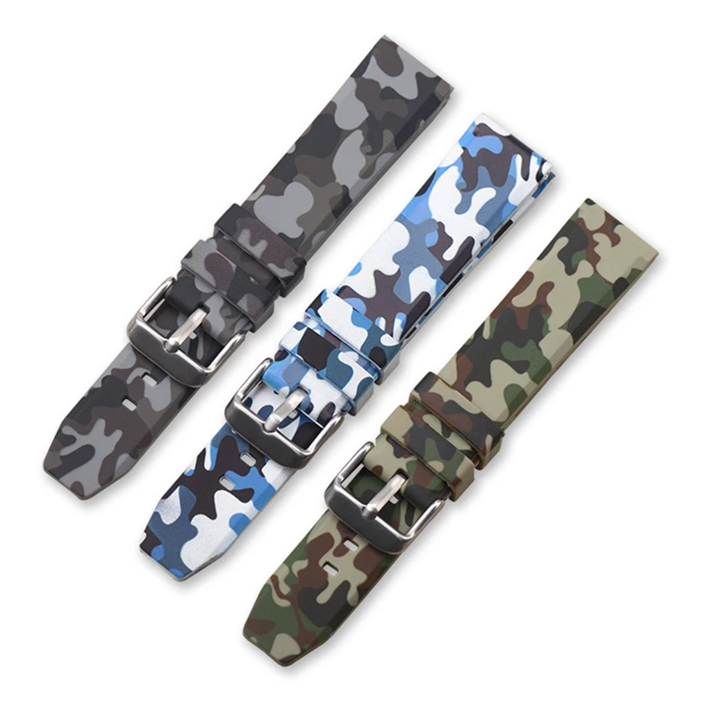 Comfortable Watch Accessories Environmentally Friendly Clock Strap Camo Printed Flexible Watchband Replacement Bracelet Band New
Comfortable Watch Accessories Environmentally Friendly Clock Strap Camo Printed Flexible Watchband Replacement Bracelet Band New