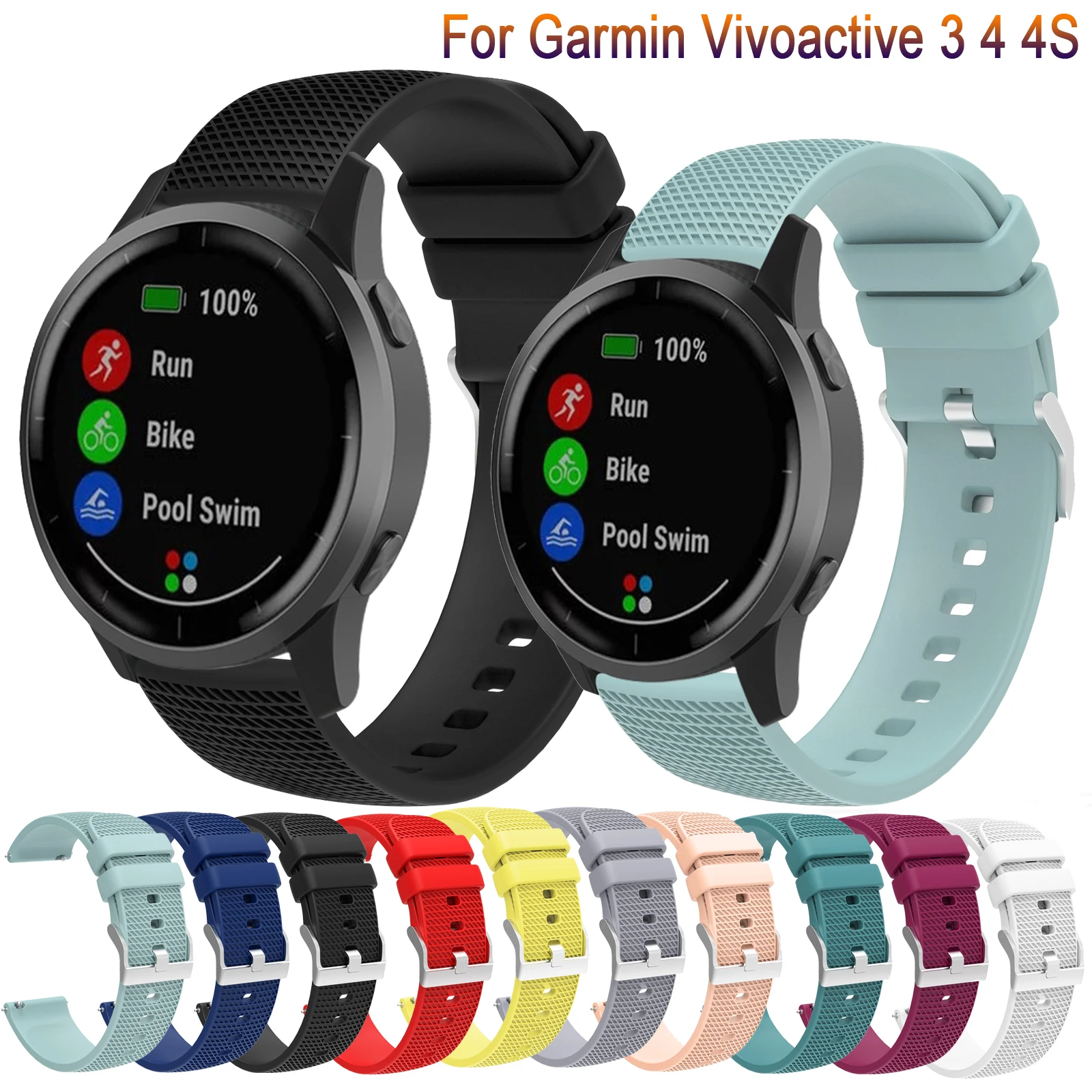 Оригинальный ремешок для часов Garmin Vivoactive 3 CAME 2 SQ Vivoactive 4 4S Forerunner 645 245m, силиконовый ремешок, аксессуары для часов 
Оригинальный ремешок для часов Garmin Vivoactive 3 CAME 2 SQ Vivoactive 4 4S Forerunner 645 245m, силиконовый ремешок, аксессуары для часов