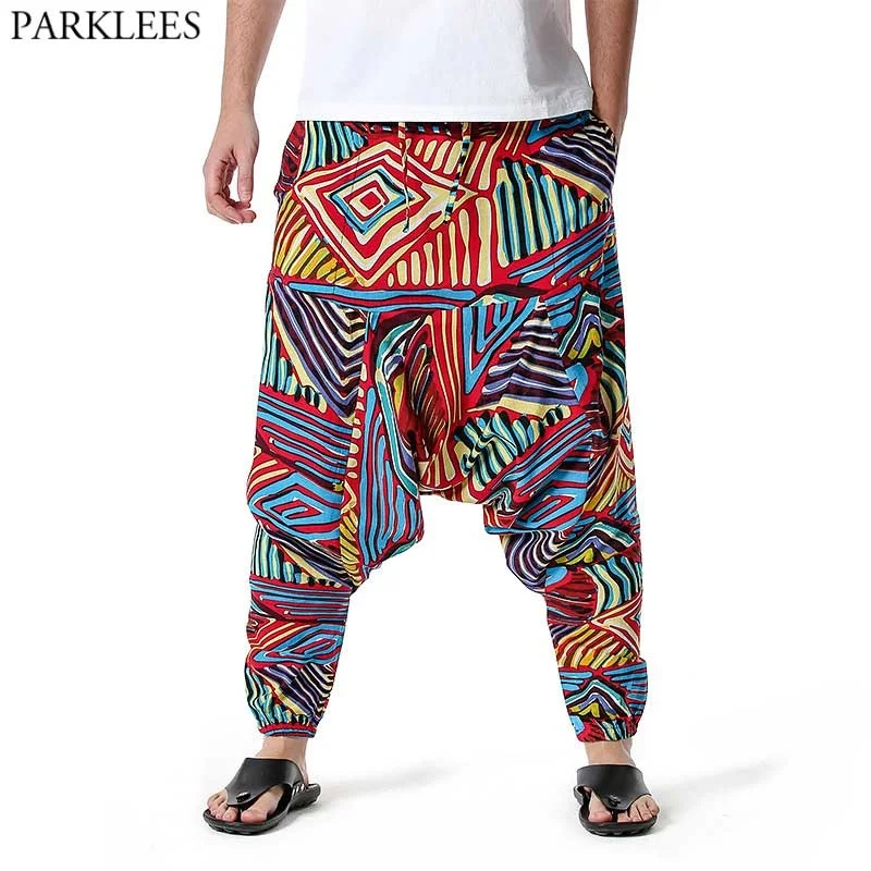 Men's Hippie Baggy Boho Yoga Harem Pants Dizziness African Pattern Print Genie Sweatpants Cotton Casual Hip Hop Ankara Pants
Men's Hippie Baggy Boho Yoga Harem Pants Dizziness African Pattern Print Genie Sweatpants Cotton Casual Hip Hop Ankara Pants