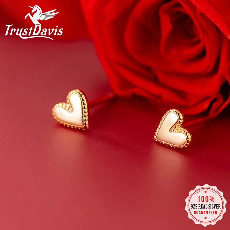 TrustDavis Real 925 Sterling Silver Earrings For Women Wedding Valentine's Day Romantic Heart 925 Earring Jewelry Gift DA2852
TrustDavis Real 925 Sterling Silver Earrings For Women Wedding Valentine's Day Romantic Heart 925 Earring Jewelry Gift DA2852