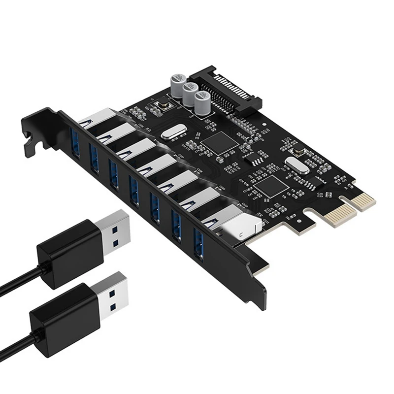 

ORICO USB3.0 PCI Express Adapter 7 Port USB3.0 Expansion Card Computer Motherboard PCI-E Expansion Card