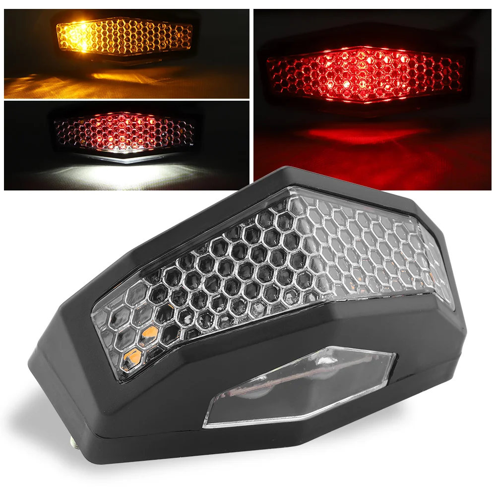 Motorcycle Tail Brake Light 12V Left Right Turn Signal Daytime Running Taillight License Plate Stop Lamp For Honda Suzuki Yamaha
Motorcycle Tail Brake Light 12V Left Right Turn Signal Daytime Running Taillight License Plate Stop Lamp For Honda Suzuki Yamaha