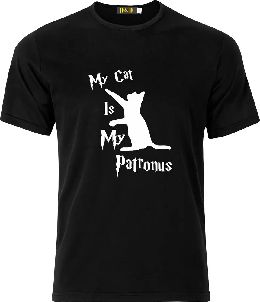 Футболка с коротким рукавом из 100% хлопка надписью My cat is my paonus Harry на Рождество