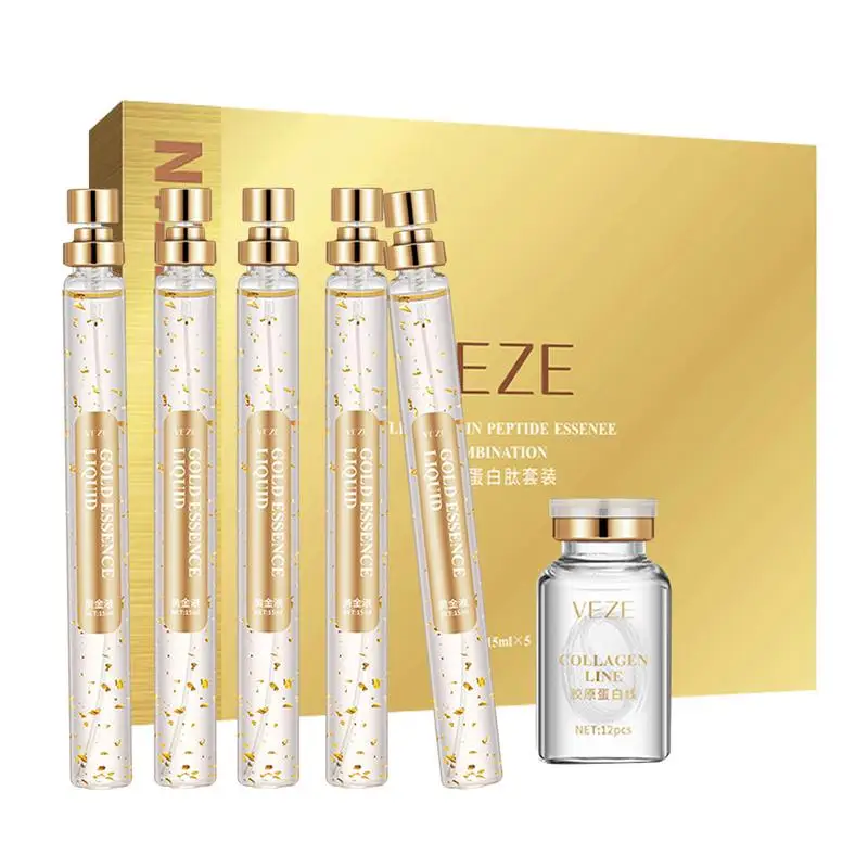 Protein Peptide Facial Essence Set 1 Absorbable Collagen Thread And 5 Nano Gold Essence Set Hydrating Essence 5Pcs Essence And 1
Protein Peptide Facial Essence Set 1 Absorbable Collagen Thread And 5 Nano Gold Essence Set Hydrating Essence 5Pcs Essence And 1