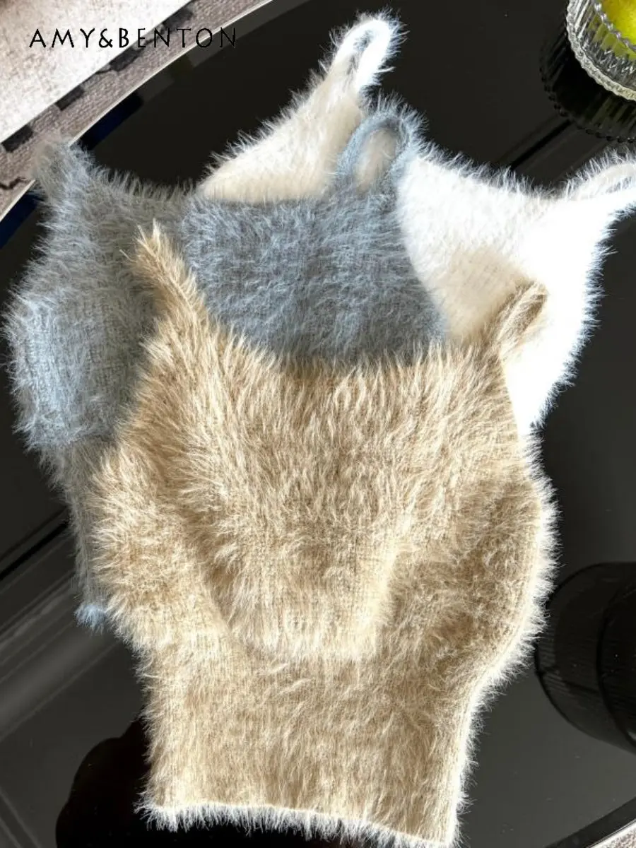 Облегающий жилет из меха норки для защиты окружающей среды, Женская Осенняя универсальная однотонная верхняя одежда, топ без рукавов, укоро...
Облегающий жилет из меха норки для защиты окружающей среды, Женская Осенняя универсальная однотонная верхняя одежда, топ без рукавов, укоро...