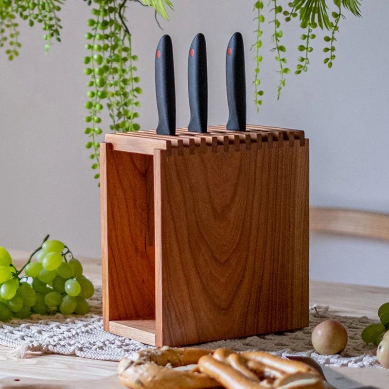 Multi Functional Household Japanese Kitchen Knife Racks Kitchen Solid Wood Knife Shelf Double-sided Hollow Knife Storage Rack
Multi Functional Household Japanese Kitchen Knife Racks Kitchen Solid Wood Knife Shelf Double-sided Hollow Knife Storage Rack