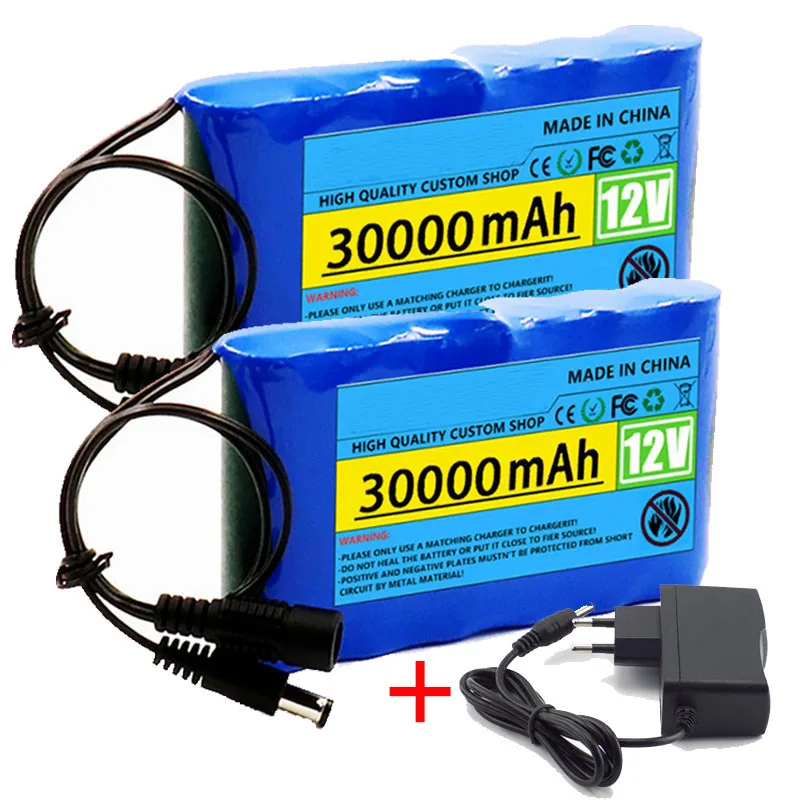 12V 30000mah Lithium Battery Pack Capacity Rechargeable Battery DC 12.6V 30Ah CCTV Cam Monitor 12V electrical appliances Charger
12V 30000mah Lithium Battery Pack Capacity Rechargeable Battery DC 12.6V 30Ah CCTV Cam Monitor 12V electrical appliances Charger
