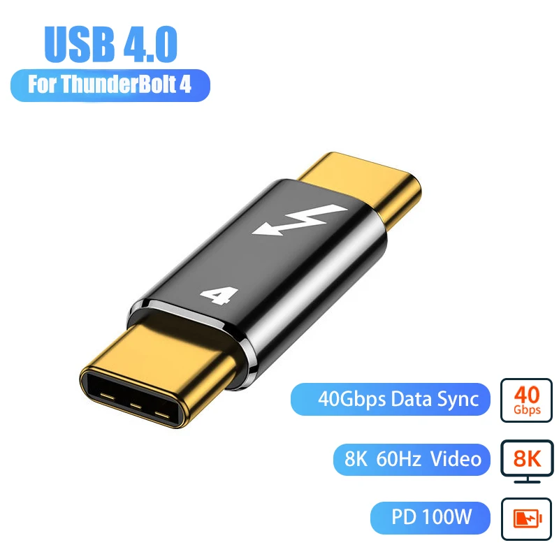 USB C на Type C USB 4 40 Гбит/с Thunderbolt 4 адаптер для синхронизации данных USB 4 удлинитель для Macbook Pro Air Dell ноутбука 
USB C на Type C USB 4 40 Гбит/с Thunderbolt 4 адаптер для синхронизации данных USB 4 удлинитель для Macbook Pro Air Dell ноутбука