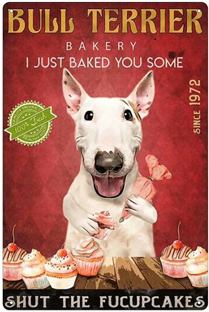 Animal Making Cake Metal Tin Sign Bull Terrier Art Decor Retro Dessert Shop Cake Shop Coffee Corner Bar Courtyard Farmhouse Home
Animal Making Cake Metal Tin Sign Bull Terrier Art Decor Retro Dessert Shop Cake Shop Coffee Corner Bar Courtyard Farmhouse Home