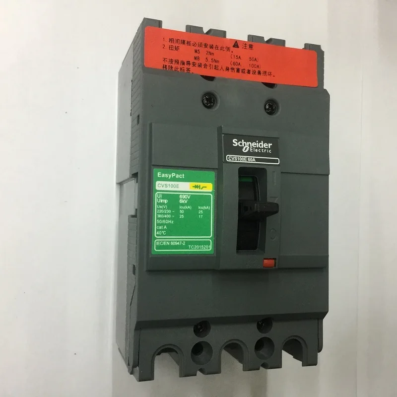 

Schneider electric CVS Molded-Case Circuit Breakers Switch MCCB CVS100E 3P/3d 4P/3d TMD15A-100A 25KA at 380/415V