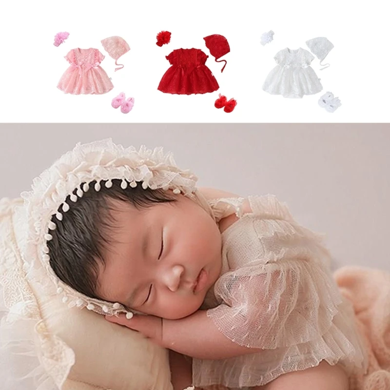 Newborn Photo Suit Headwear Romper Dress 0-1M Baby Girl Photo Posing Clothing
Newborn Photo Suit Headwear Romper Dress 0-1M Baby Girl Photo Posing Clothing