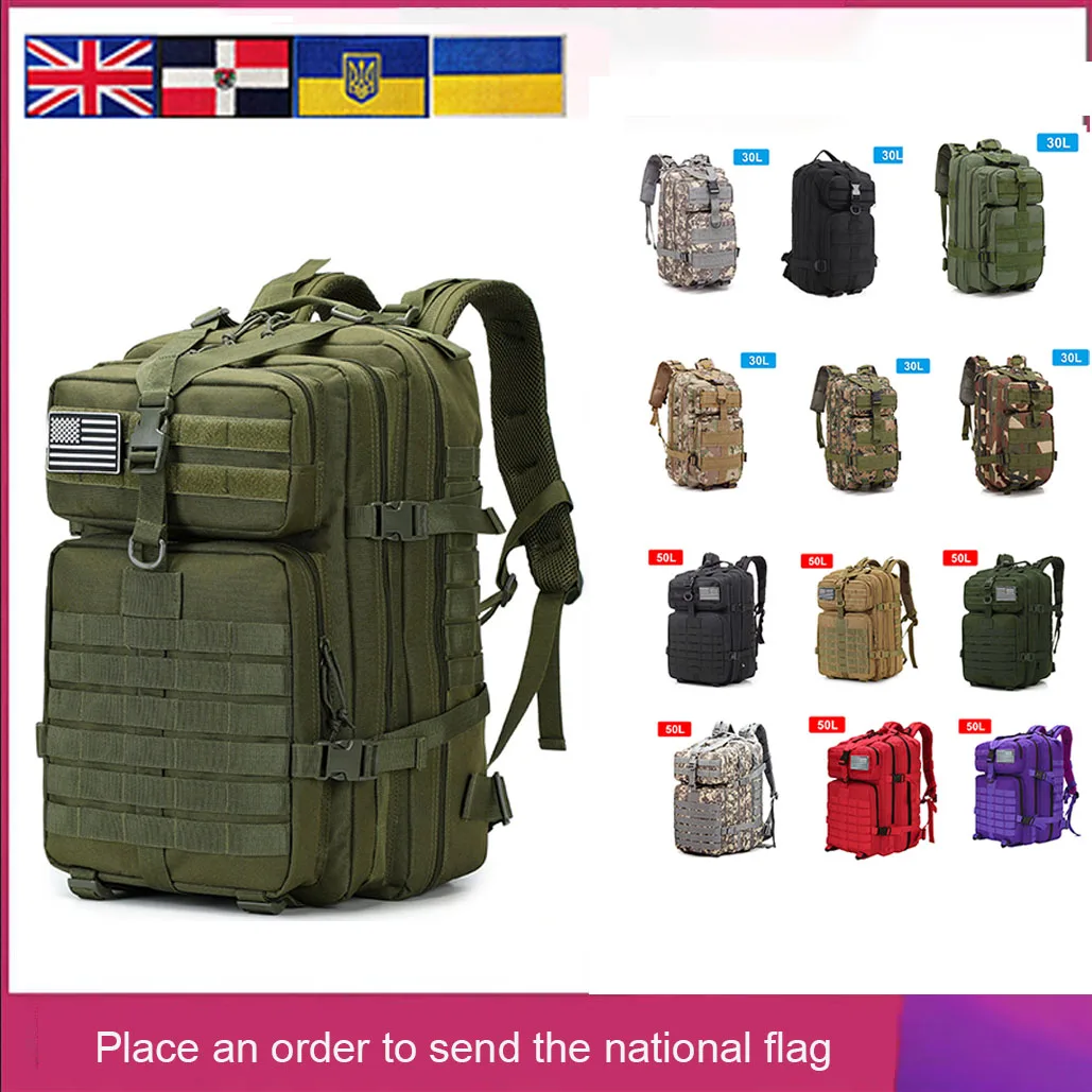 30L 50L Military Men Travel Backpack Outdoor Military Bag Camping Tactical Rucksack Hiking Sports Trekking Climbing Molle Pack
30L 50L Military Men Travel Backpack Outdoor Military Bag Camping Tactical Rucksack Hiking Sports Trekking Climbing Molle Pack