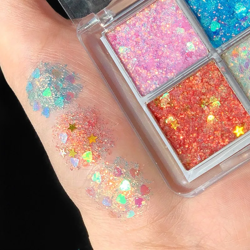 Sequins Eyeshadow Palette Shiny Waterproof Big Sequins Glitter Eye Shadow Diamond Shimmer Pigment Make Up Palette 4 Colors
Sequins Eyeshadow Palette Shiny Waterproof Big Sequins Glitter Eye Shadow Diamond Shimmer Pigment Make Up Palette 4 Colors