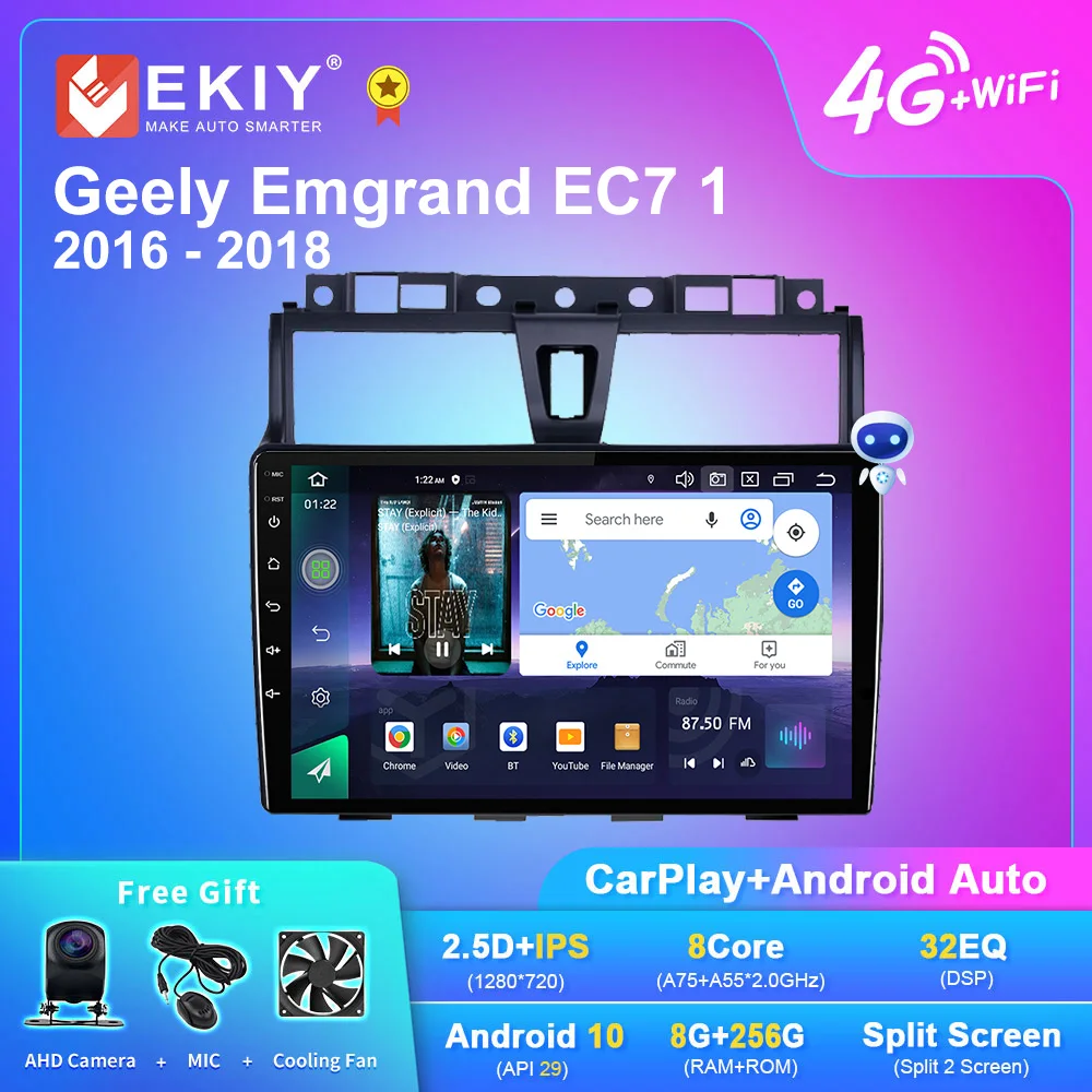EKIY Q7 Android 10 Автомагнитола для Geely Emgrand EC7 1 2016 - 2018 GPS Navi 1280*720 IPS DSP Carplay мультимедийный плеер стерео DVD
EKIY Q7 Android 10 Автомагнитола для Geely Emgrand EC7 1 2016 - 2018 GPS Navi 1280*720 IPS DSP Carplay мультимедийный плеер стерео DVD