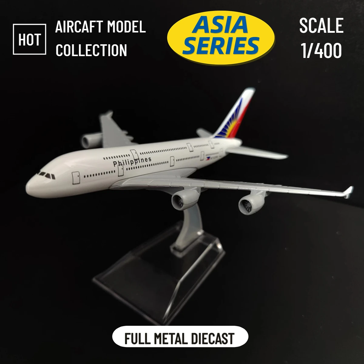 Scale 1:400 Metal Replica Aircraft 15cm Philippines Asia Airlines Boeing Airbus Diecast Model Aviation Miniature Gift for Boys
Scale 1:400 Metal Replica Aircraft 15cm Philippines Asia Airlines Boeing Airbus Diecast Model Aviation Miniature Gift for Boys