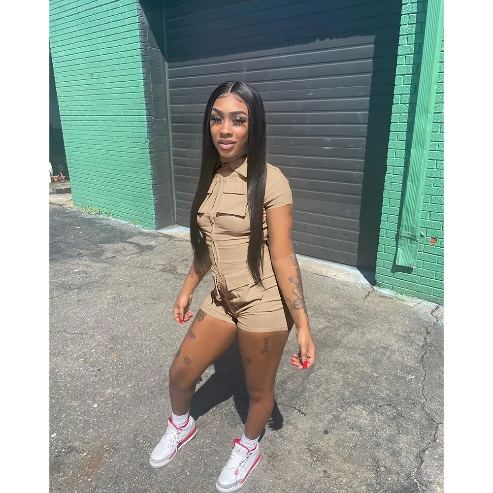 Vintage Body-Shaping Romper Women Short Sleeve 4 Pocket Slim Playsuit 2022 Summer Solid Cargo Pants Zipper Jumpsuit Overalls
Vintage Body-Shaping Romper Women Short Sleeve 4 Pocket Slim Playsuit 2022 Summer Solid Cargo Pants Zipper Jumpsuit Overalls