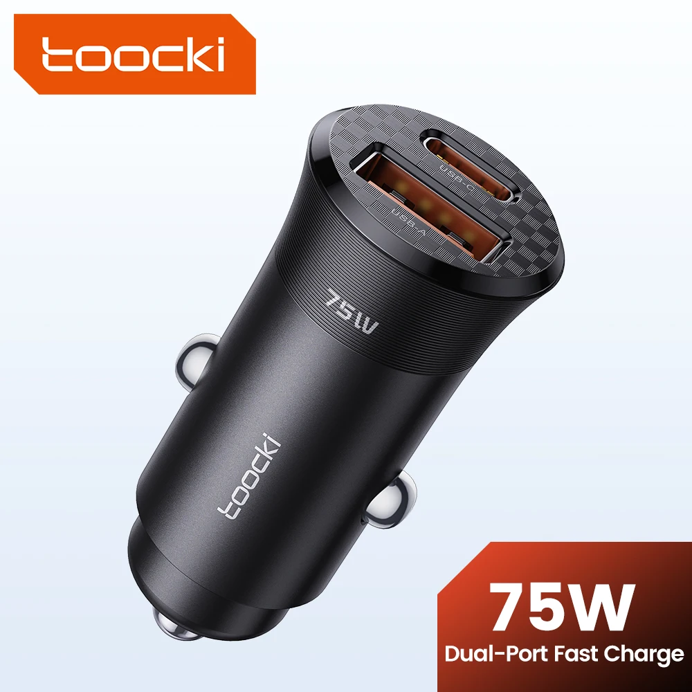 Автомобильное зарядное устройство Toocki, 75 Вт, USB, QC3.0 PD 3,0, быстрая зарядка, автомобильное зарядное устройство для телефона для iPhone 14, 13, 12 Pro, Xiaomi, Huawei, Samsung S22 Ultra
Автомобильное зарядное устройство Toocki, 75 Вт, USB, QC3.0 PD 3,0, быстрая зарядка, автомобильное зарядное устройство для телефона для iPhone 14, 13, 12 Pro, Xiaomi, Huawei, Samsung S22 Ultra