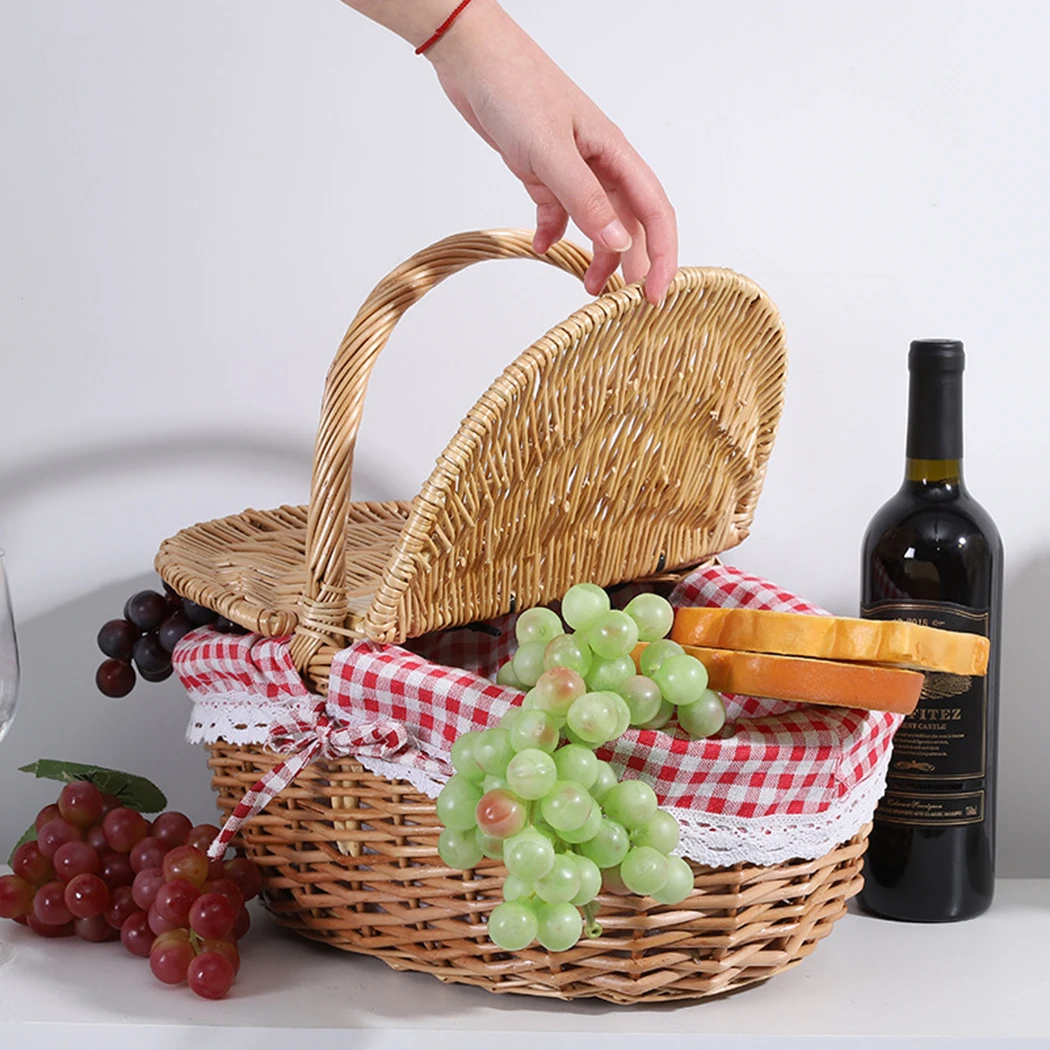 Wicker Basket Antique style Willow Camping Hiking Linen Rattan Basket Woven Handmade Living room Multi-purpose
Wicker Basket Antique style Willow Camping Hiking Linen Rattan Basket Woven Handmade Living room Multi-purpose