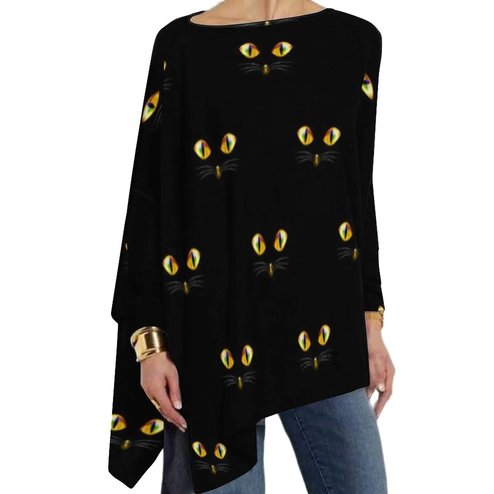 Футболка с принтом кошачий глаз, забавная уличная одежда на Хэллоуин, футболки с длинным рукавом, Милая футболка с графическим принтом, Женская Осенняя футболка большого размера
Футболка с принтом кошачий глаз, забавная уличная одежда на Хэллоуин, футболки с длинным рукавом, Милая футболка с графическим принтом, Женская Осенняя футболка большого размера