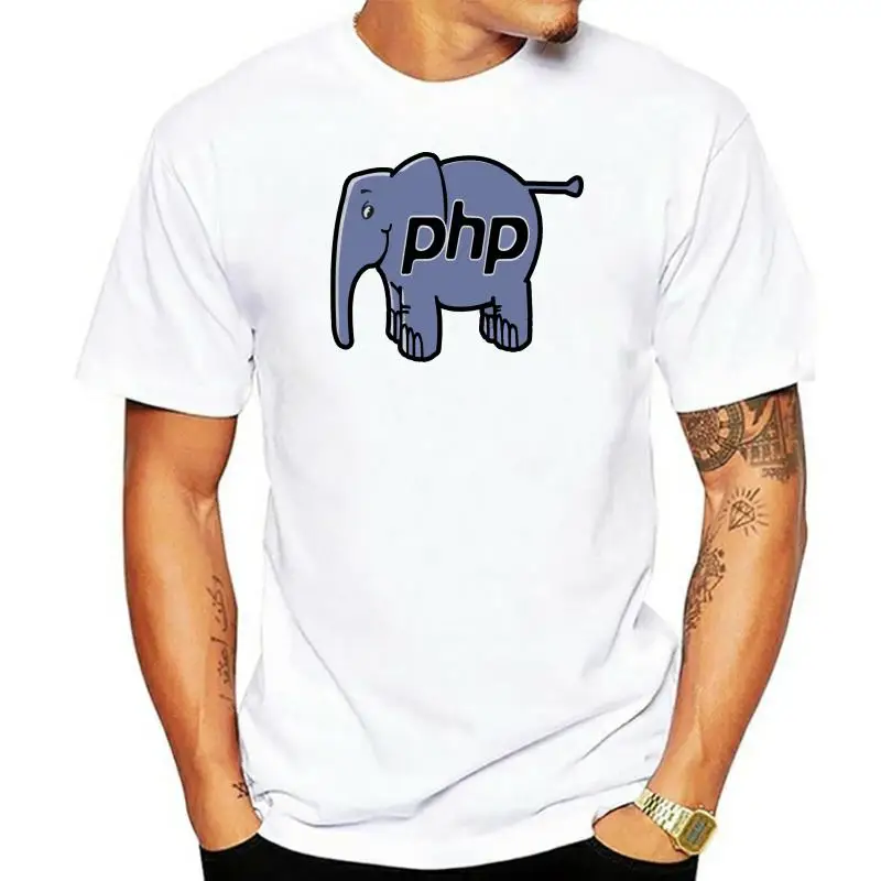 Мужская футболка PHP Elephant футболка классная, футболки с принтом 
Мужская футболка PHP Elephant футболка классная, футболки с принтом