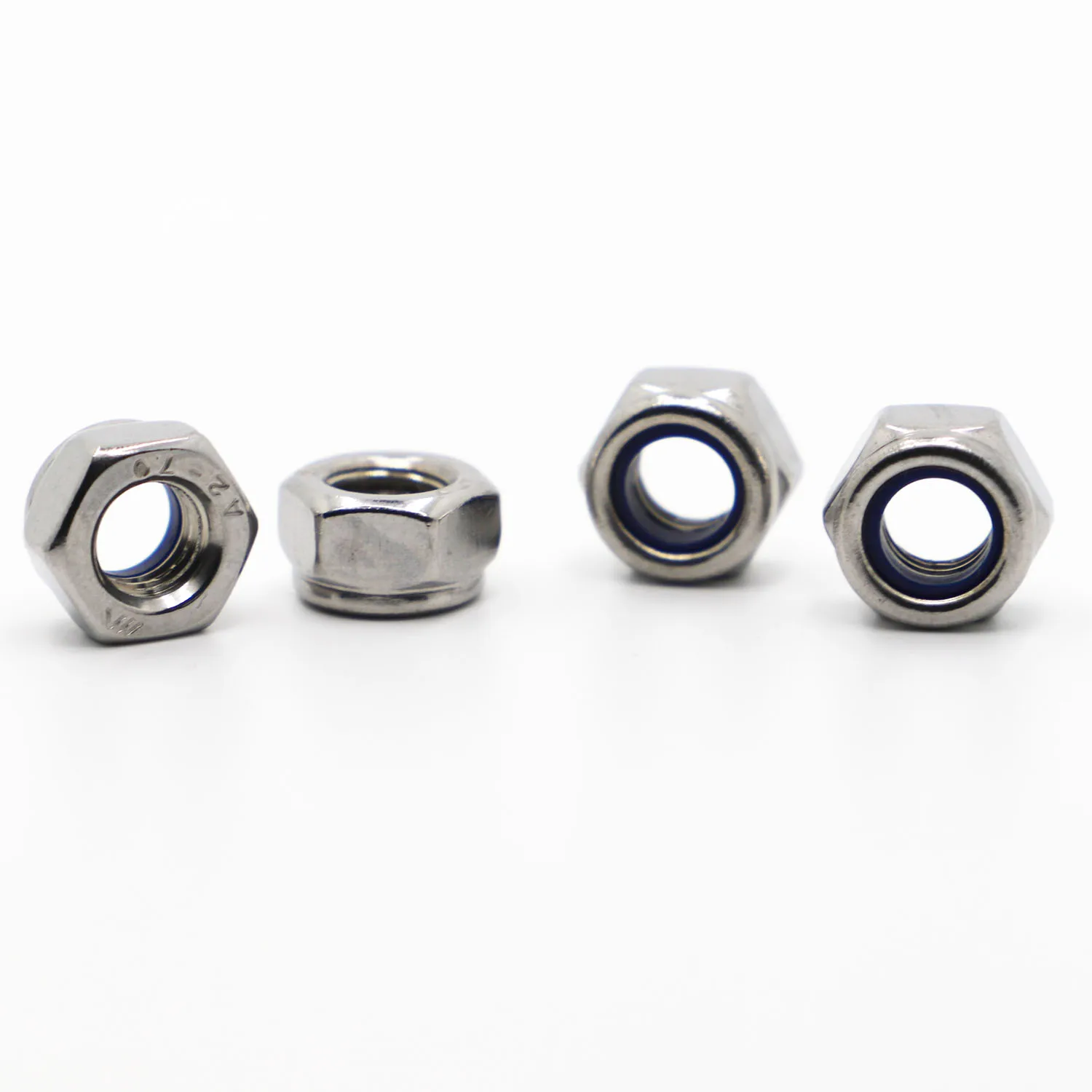 

M2 M2.5 M3 M4 M5 M6 M8 M10 M12 M14 M16 Stainless Steel Self-locking Nut Nylon Lock Nut Locknut Slip Nylon Hex Nut DIN985