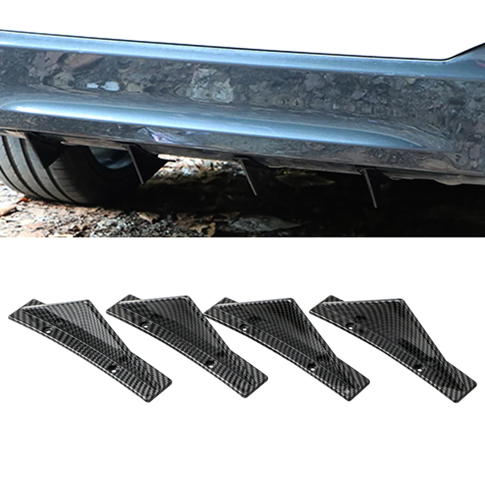4PCS Universal Car Rear Bumper Lip Diffuser Triangle Shark Fin Separator Decorative Carbon Fiber Car Styling Car Accessories
4PCS Universal Car Rear Bumper Lip Diffuser Triangle Shark Fin Separator Decorative Carbon Fiber Car Styling Car Accessories