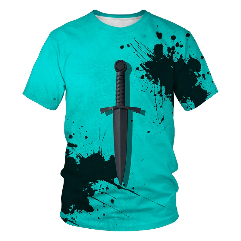 Personality Horror Red Blood Dagger Pattern 3D Printing T-shirt Hip-hop Casual Summer Short-sleeved Men's Oversized O-neck Shirt
Personality Horror Red Blood Dagger Pattern 3D Printing T-shirt Hip-hop Casual Summer Short-sleeved Men's Oversized O-neck Shirt