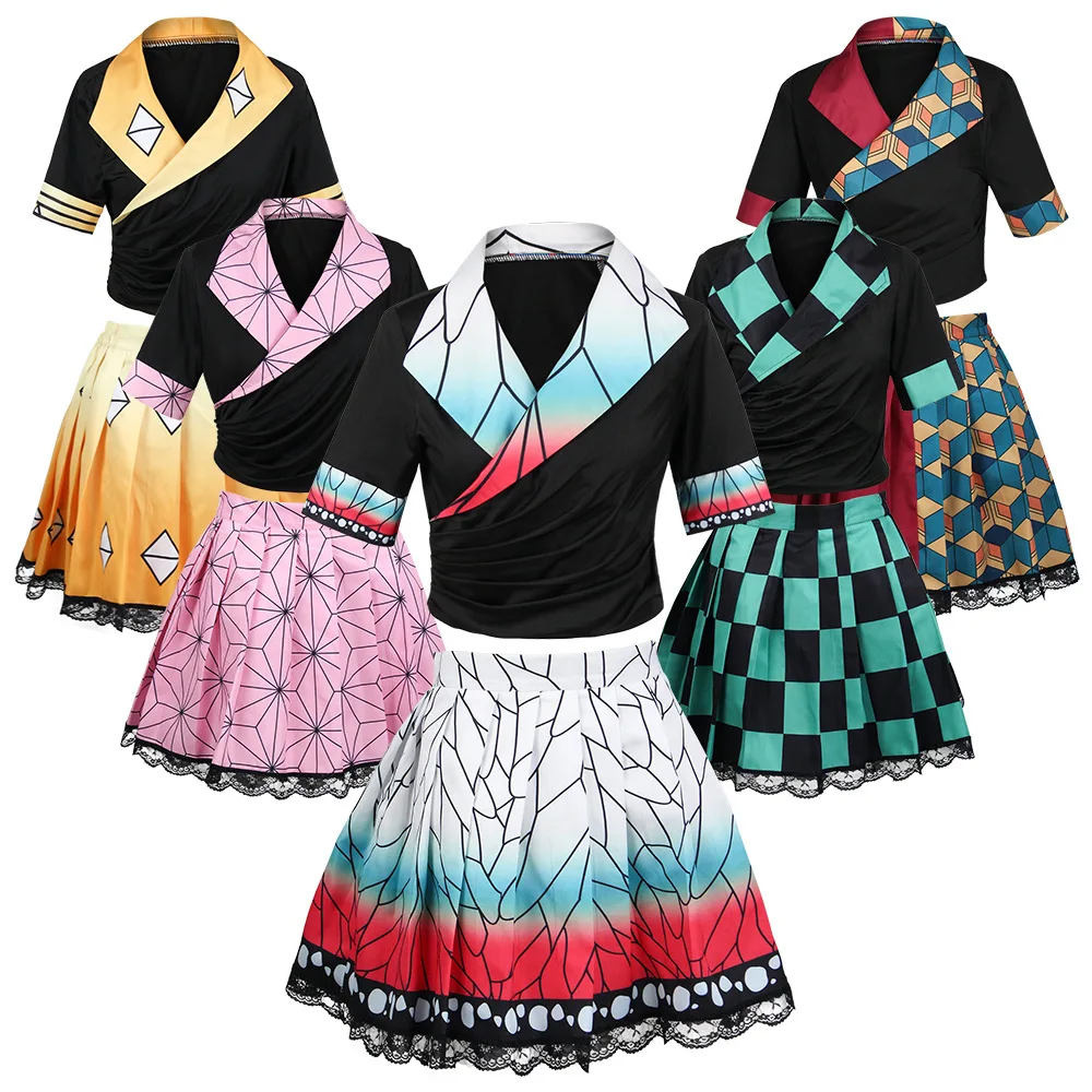 Anime Demon Slayer: Kimetsu No Yaiba Zenitsu Giyu Tanjirou Kamado Nezuko Cosplay Women skirt Uniform Cosplay Costume
Anime Demon Slayer: Kimetsu No Yaiba Zenitsu Giyu Tanjirou Kamado Nezuko Cosplay Women skirt Uniform Cosplay Costume
