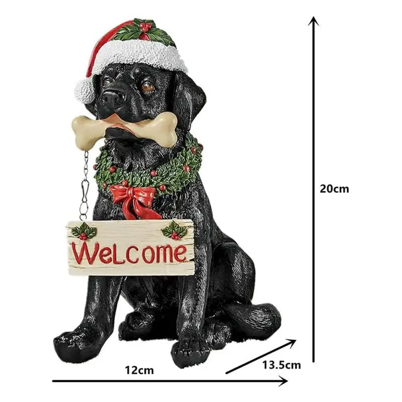 2021 Resin Welcome Dog Statue Black Labrador Decor with Santa Hat Christmas Watchdog Dog Sculpture for Doorways Cabinets Porches
2021 Resin Welcome Dog Statue Black Labrador Decor with Santa Hat Christmas Watchdog Dog Sculpture for Doorways Cabinets Porches
