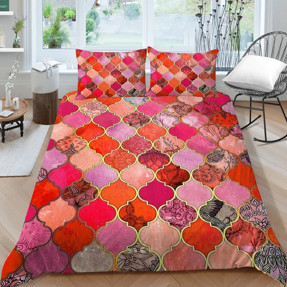 Bohemian Geometry Bedding Sets Luxury Boho Quilt Cover with Pillowcase Queen King Bedroom Set 1 Duvet Cover & 2 Pillowcase Home
Bohemian Geometry Bedding Sets Luxury Boho Quilt Cover with Pillowcase Queen King Bedroom Set 1 Duvet Cover & 2 Pillowcase Home