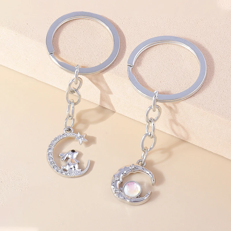 Delicate Crystal Moon Keychain for Women Girl Key Ring Pendants Car key Holder Handbag Decor Charms DIY Jewelry Gifts
Delicate Crystal Moon Keychain for Women Girl Key Ring Pendants Car key Holder Handbag Decor Charms DIY Jewelry Gifts