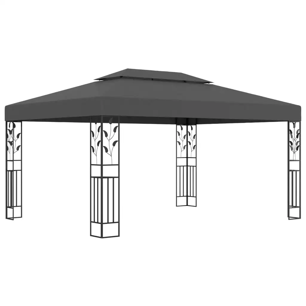 Patio Gazebo with Double Roof , Steel & Polyester Garden Party Tent, Garden Decoration Anthracite 3x4 m
Patio Gazebo with Double Roof , Steel & Polyester Garden Party Tent, Garden Decoration Anthracite 3x4 m