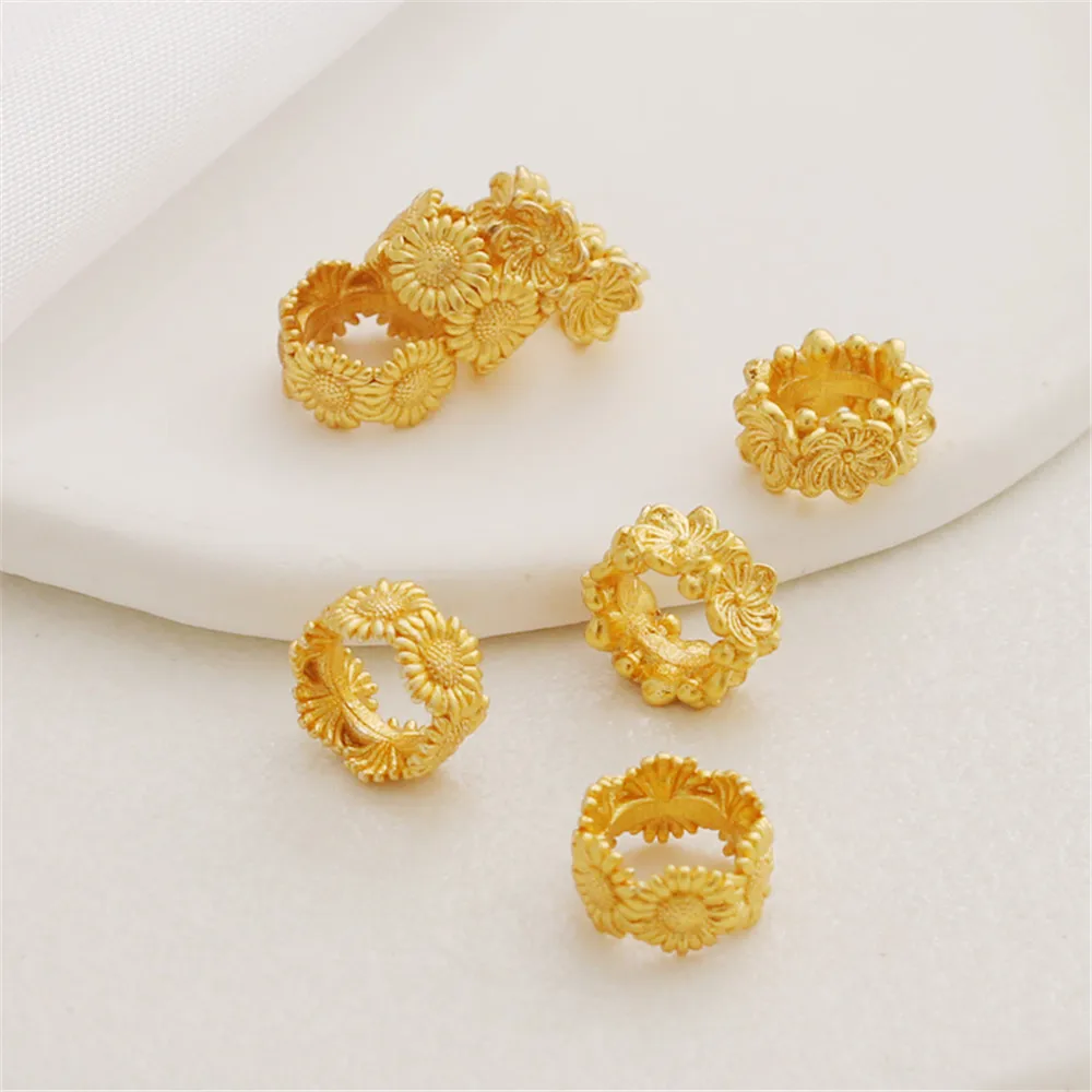 Matte Gold Ancient Gold Flower Chrysanthemum 10mm Hoop Spacer Bead DIY Beading Jewelry Making Accessories
Matte Gold Ancient Gold Flower Chrysanthemum 10mm Hoop Spacer Bead DIY Beading Jewelry Making Accessories