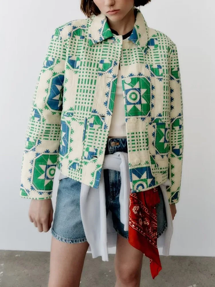 TRAF 2022 New Winter Women Cotton Padded Parka Coat Vintage Warm Printed Long Sleeve Single Breasted Female Outerwear
TRAF 2022 New Winter Women Cotton Padded Parka Coat Vintage Warm Printed Long Sleeve Single Breasted Female Outerwear