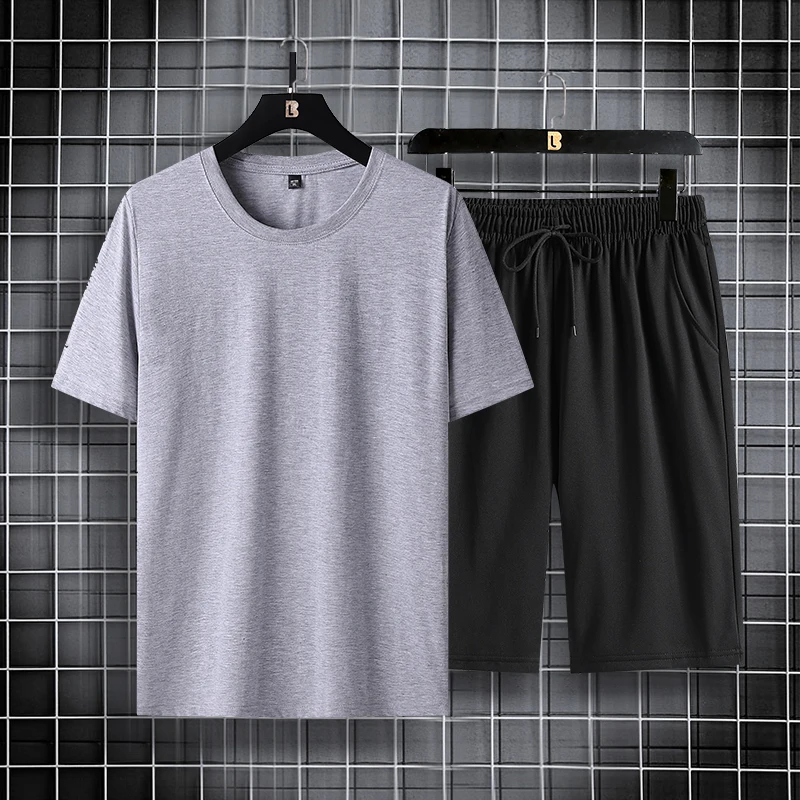 Men's Summer Set Tshirt + Shorts Casual Sports Suit 100% Cotton Breathable Men Tracksuit 2 Piece Set Male Short Sets Solid Color
Men's Summer Set Tshirt + Shorts Casual Sports Suit 100% Cotton Breathable Men Tracksuit 2 Piece Set Male Short Sets Solid Color
