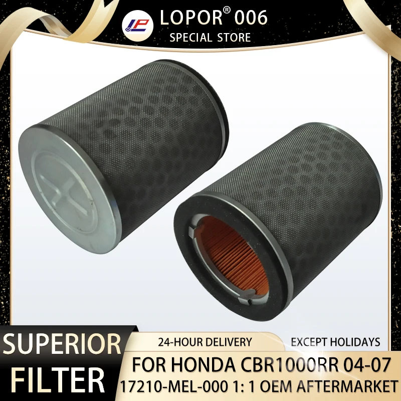 TWO 2 Lopor Air Filter Motorcycle For Honda CBR1000 RR-4,5,6,7 Fireblade requires 2 x air filters SC57 2004-2007 17210-MEL-000
TWO 2 Lopor Air Filter Motorcycle For Honda CBR1000 RR-4,5,6,7 Fireblade requires 2 x air filters SC57 2004-2007 17210-MEL-000
