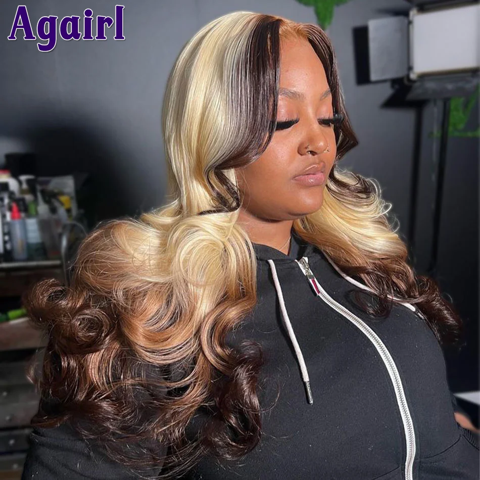 #613 Colored Body Wave 13X4 Lace Front Wigs Ombre Blonde Black 30Inch HD Transparent 13x6 Wavy Lace Frontal Wigs For Black Women
#613 Colored Body Wave 13X4 Lace Front Wigs Ombre Blonde Black 30Inch HD Transparent 13x6 Wavy Lace Frontal Wigs For Black Women