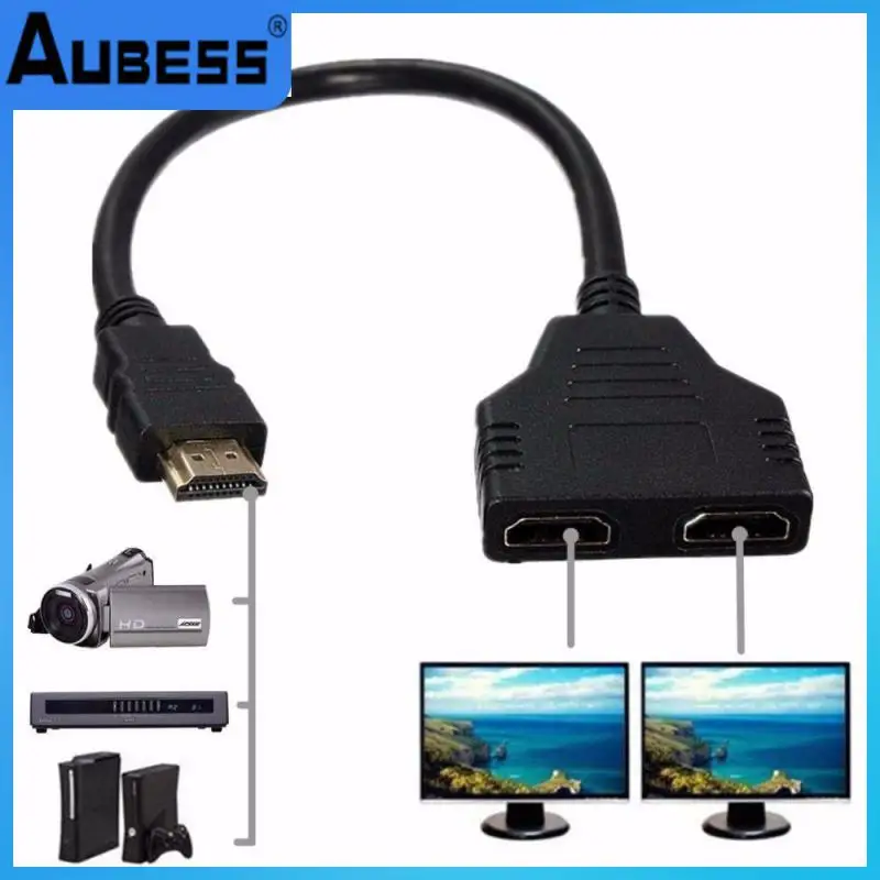 Signal Transfer Adapter Converter Portable 1 In 2 Out Splitter Cable High Quality 1080p HDMI-compatible Adapter 30 Cm
Signal Transfer Adapter Converter Portable 1 In 2 Out Splitter Cable High Quality 1080p HDMI-compatible Adapter 30 Cm