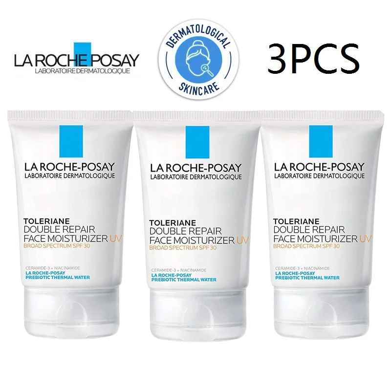 

3Pcs/set La Roche Posay Toleriane Double Repair Face Moisturizer UV Broad Spectrum SPF 30 Sunscreen Ceramide-3+Niacinamide